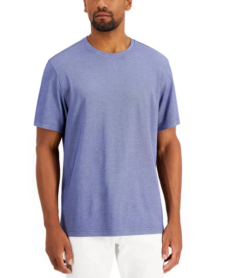 Men's Solid Supima Blend Crewneck T-Shirt, Created for Modazone Pompador Blue - 1