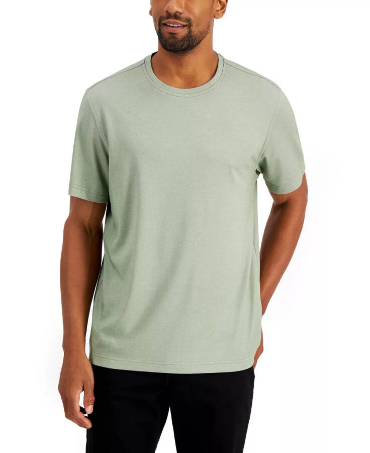 Men's Solid Supima Blend Crewneck T-Shirt, Created for Modazone Sage Opd - 1