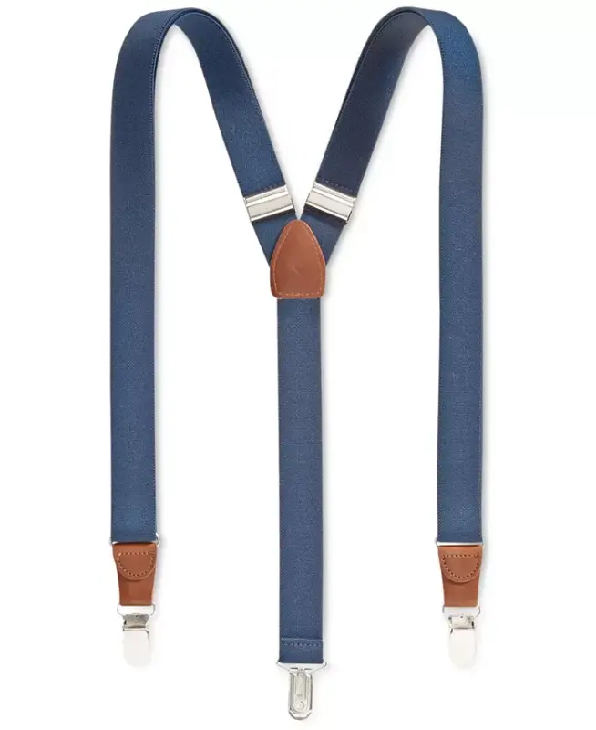 Men's Solid Suspenders, Created for Modazone