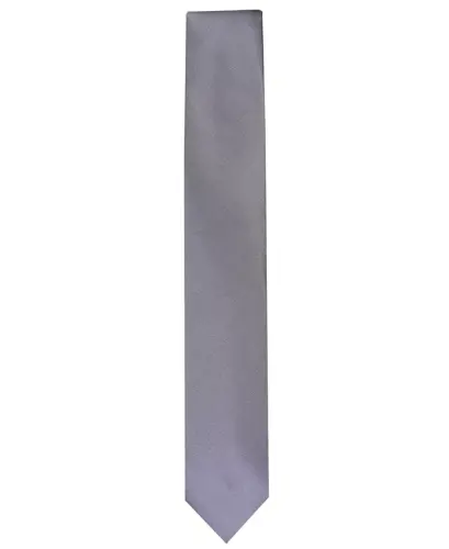 Men's Solid Texture Slim Tie, Created for Modazone - Charcoal - ALFANI (1)