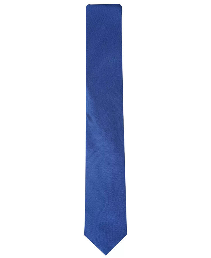 Men's Solid Texture Slim Tie, Created for Modazone Cobalt - 2