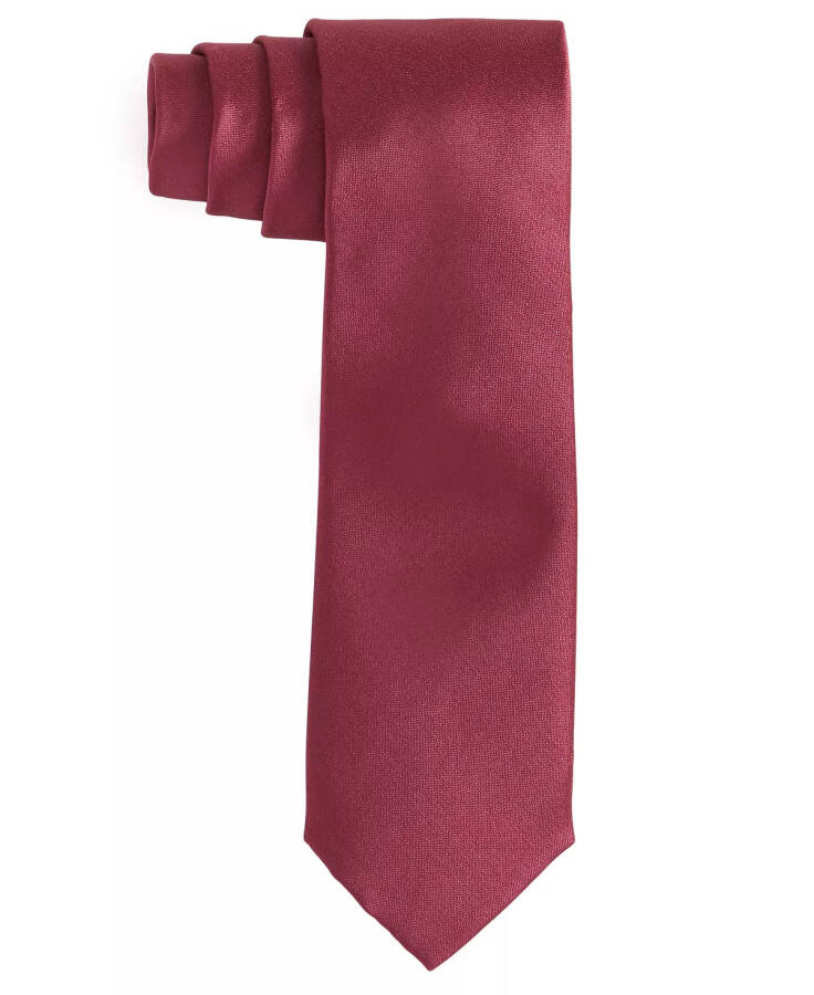 Men's Solid Texture Slim Tie, Created for Modazone Fuschia - 1