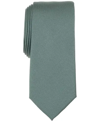 Men's Solid Texture Slim Tie, Created for Modazone - Green Grass - 1