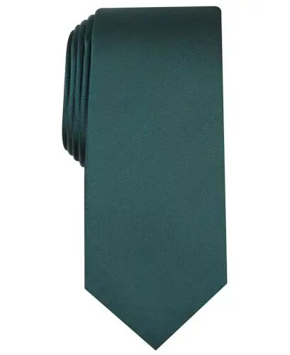 Men's Solid Texture Slim Tie, Created for Modazone - Hunter - 1