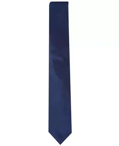 Men's Solid Texture Slim Tie, Created for Modazone - Navy - ALFANI (1)