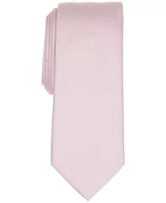 Men's Solid Texture Slim Tie, Created for Modazone - Orchid - 1