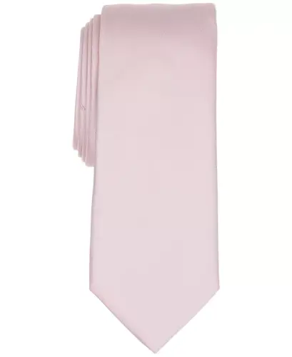 Men's Solid Texture Slim Tie, Created for Modazone - Orchid - 1