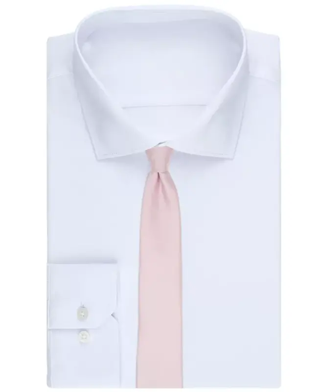 Men's Solid Texture Slim Tie, Created for Modazone - Orchid - 3