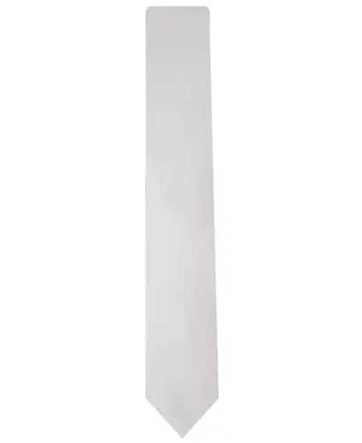 Men's Solid Texture Slim Tie, Created for Modazone-White - ALFANI (1)