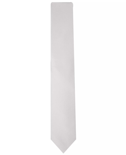 Men's Solid Texture Slim Tie, Created for Modazone White - 2