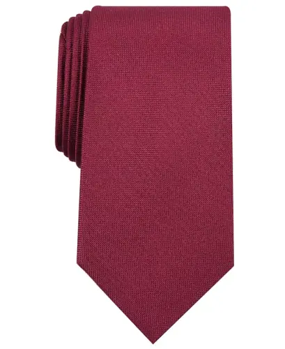 Men's Solid Tie, Created for Modazone-Burgundy 