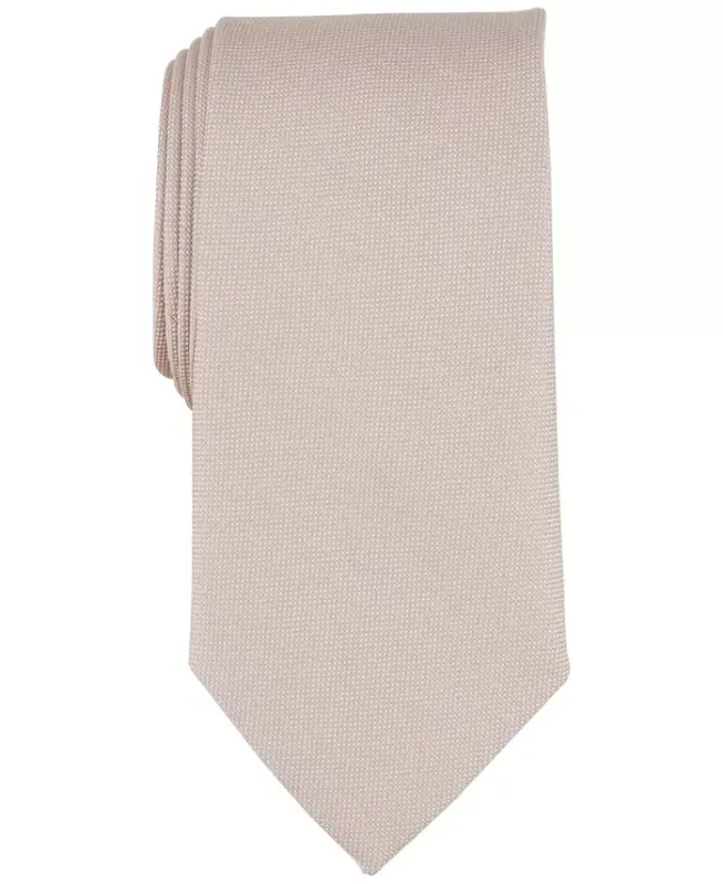 Men's Solid Tie, Created for Modazone - Taupe - CLUB ROOM