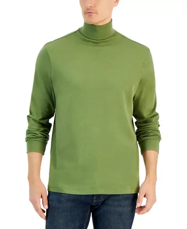 Men's Solid Turtleneck Shirt, Created for Modazone - Pine Brook - 1