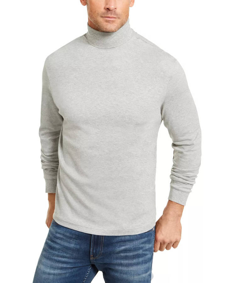 Men's Solid Turtleneck Shirt, Created for Modazone Soft Grey - 1