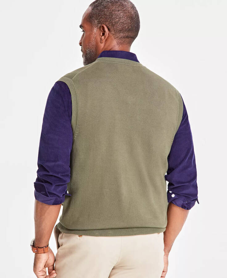 Men's Solid V-Neck Sweater Vest, Created for Modazone Wild Ivy - 3