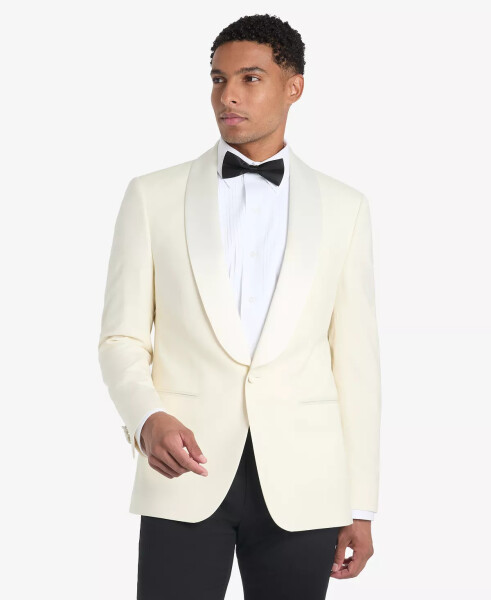 Men's Solid White Sport Coat - 1