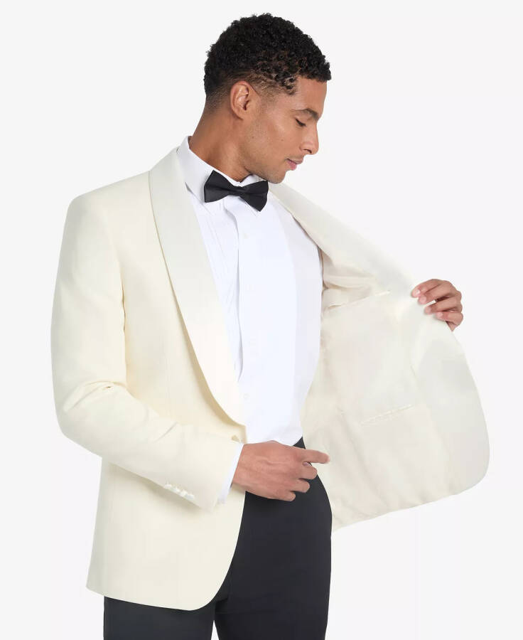 Men's Solid White Sport Coat - 4