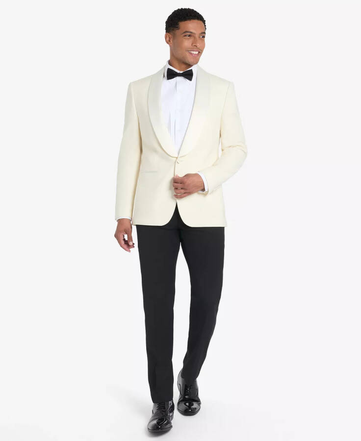 Men's Solid White Sport Coat - 5