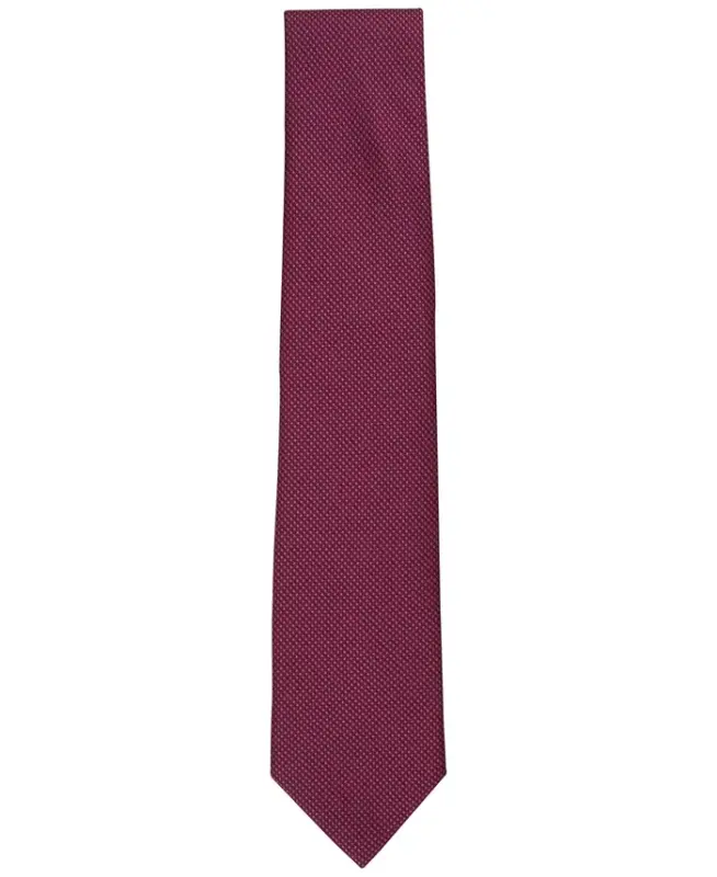 Men's Sorrento Solid Tie-Burgundy - 2
