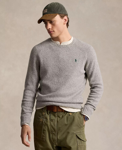 Men's Speckled Wool-Blend Crewneck Sweater Gry Don - 1