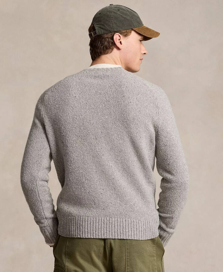 Men's Speckled Wool-Blend Crewneck Sweater Gry Don - 2