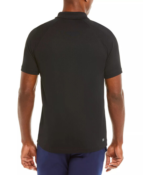 Men's SPORT Breathable Run-Resistant Interlock Polo Shirt Black - 5