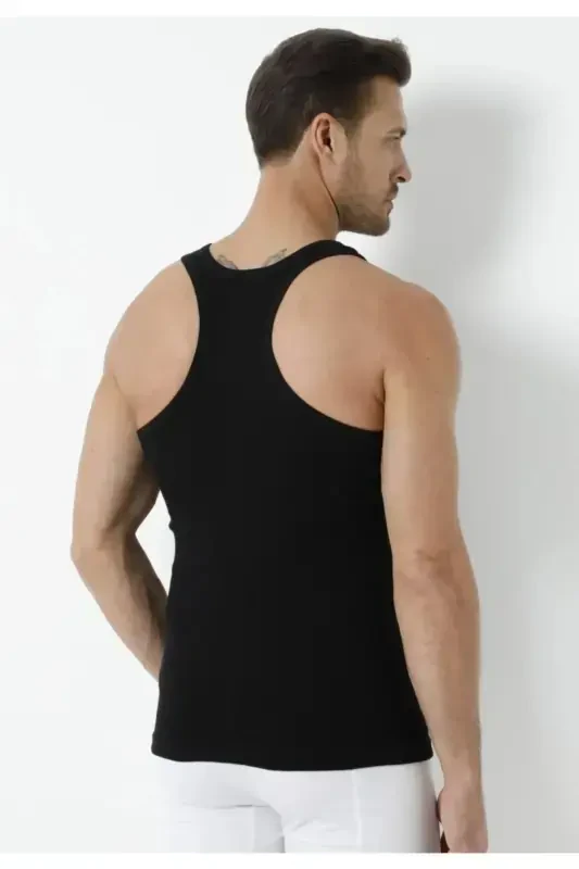 MEN'S SPORTS RIBANA TANK TOP 2-PACK OPPORTUNITY %100 COTTON-Black 0118 - 3