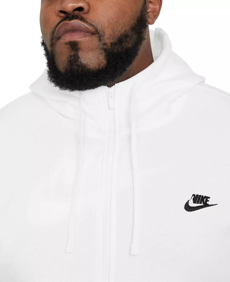 Men's Sportswear Club Fleece Full-Zip Hoodie White - 2