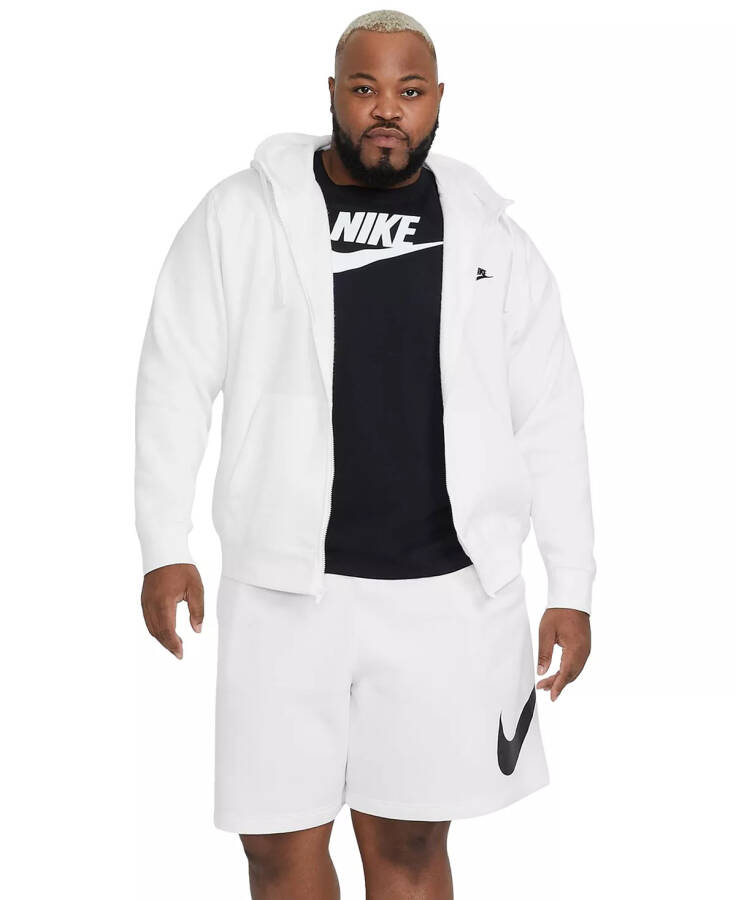 Men's Sportswear Club Fleece Full-Zip Hoodie White - 4