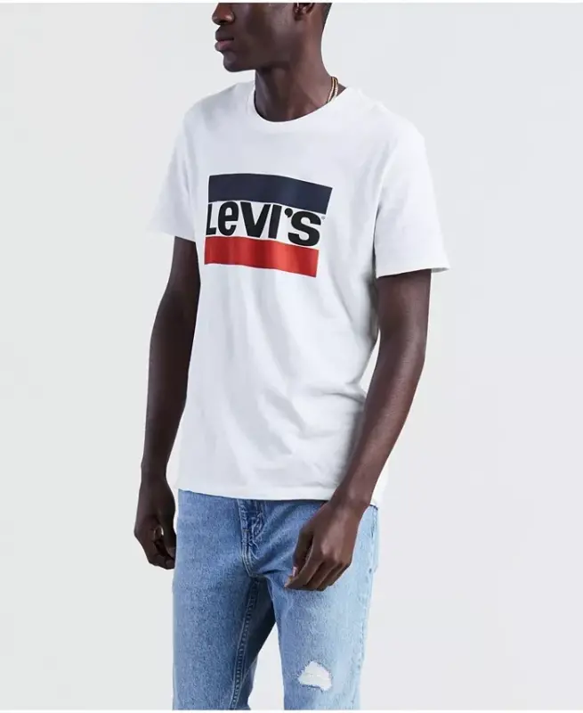 Men's Sportswear Logo Graphic Crewneck T-shirt-Sportswear Logo White - 1