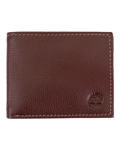 Men's Sporty Leather Passcase Wallet Brown - 1