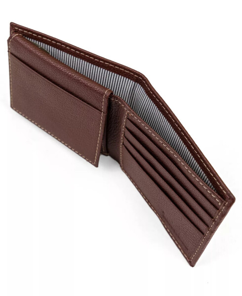 Men's Sporty Leather Passcase Wallet Brown - 2