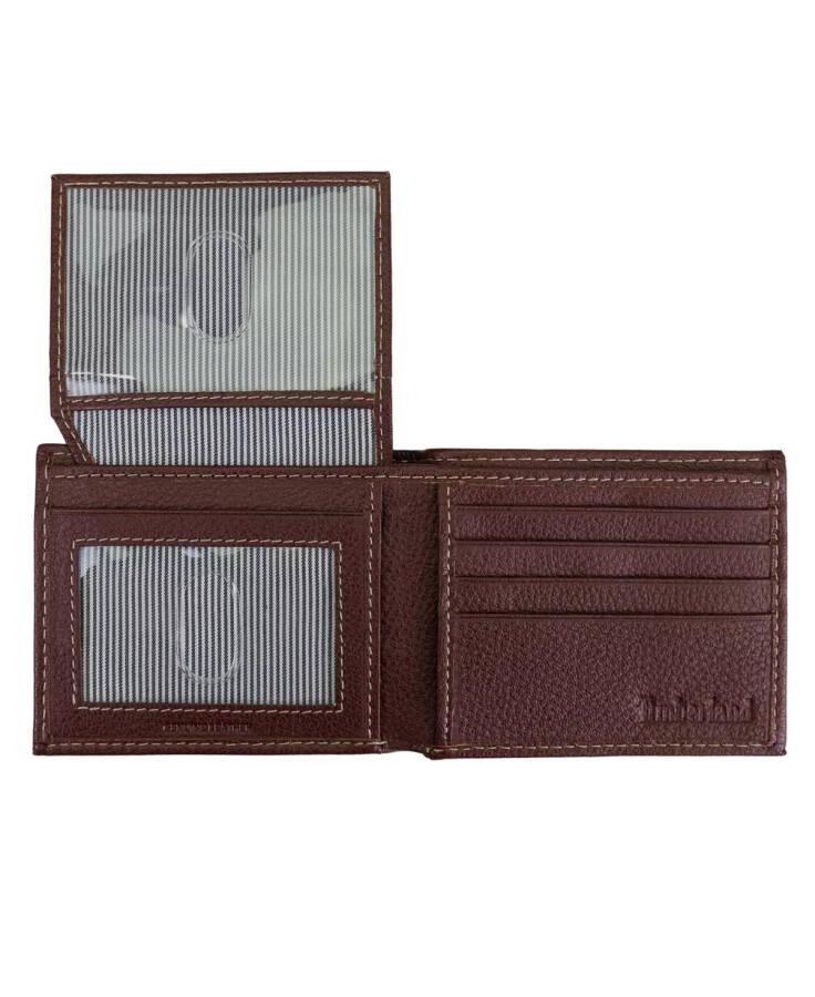 Men's Sporty Leather Passcase Wallet Brown - 3