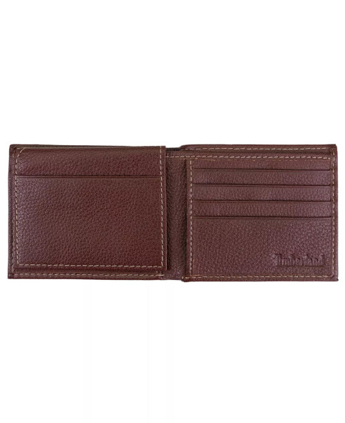 Men's Sporty Leather Passcase Wallet Brown - 4