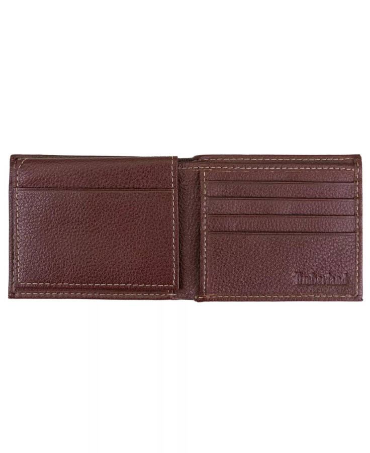 Men's Sporty Leather Passcase Wallet Brown - 4