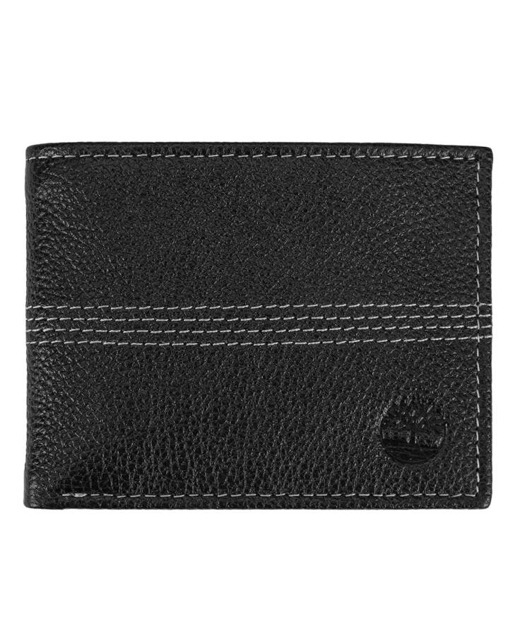 Men's Sportz Quad Billfold Leather Wallet, Black - 1