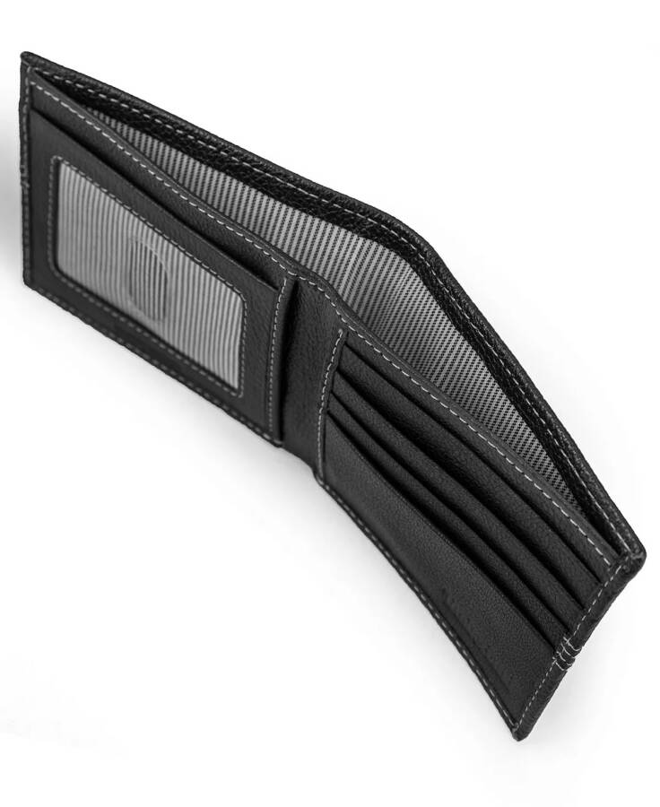 Men's Sportz Quad Billfold Leather Wallet, Black - 2