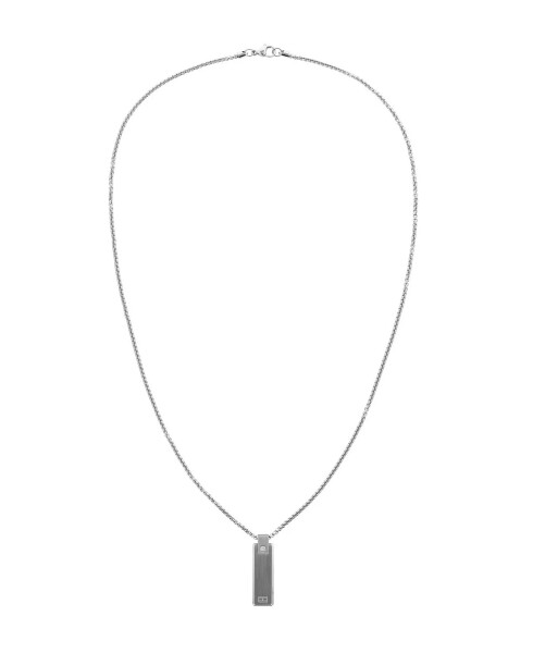 Men's Stainless Steel Necklace Silver-tone - 1