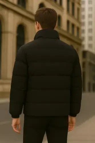 Men's Stand Collar Down Jacket Winter Coat Waterproof - BOYMEN (1)