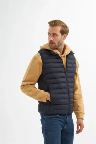 Men's Standard Fit Padded Vest Navy-Navy - DANGER (1)