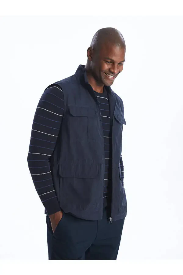 Men's standard fit, v-neck vest. - 2