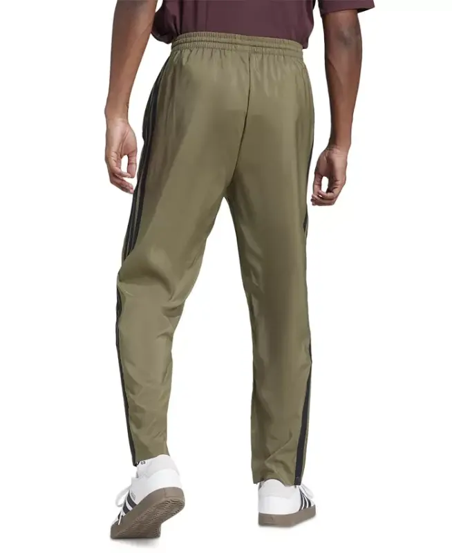 Men's Stanford Essential Three-Stripes Open Hem Track Pants-Olive/blk - 2