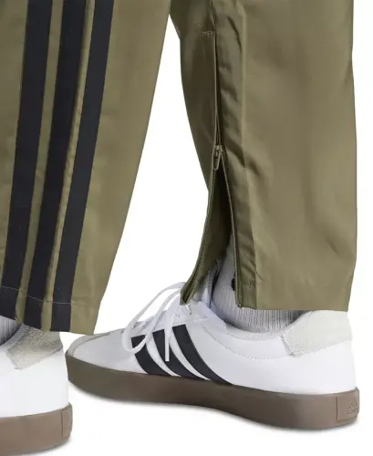 Men's Stanford Essential Three-Stripes Open Hem Track Pants-Olive/blk - 4