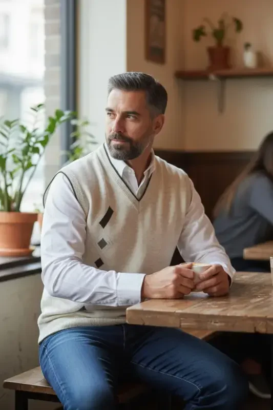 Men's Steel Non-Pilling Dad Sweater - 2