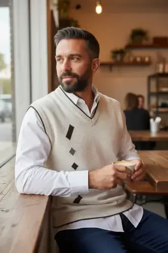 Men's Steel Non-Pilling Dad Sweater - 3