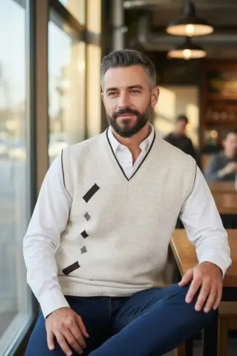 Men's Steel Non-Pilling Dad Sweater - 3