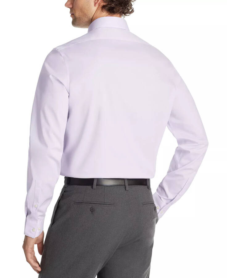 Men's Steel Plus Regular Fit Modern Pin Cord Dress Shirt Lilac - 2