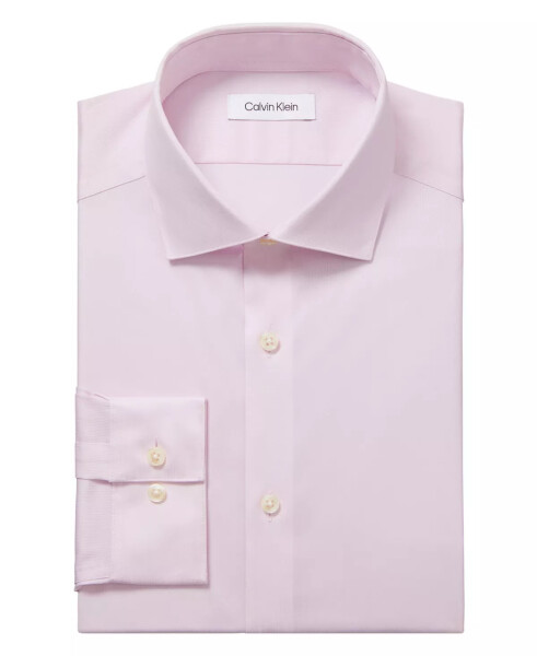 Men's Steel Plus Slim Fit Modern Pin Cord Dress Shirt Pink Lavender - 3