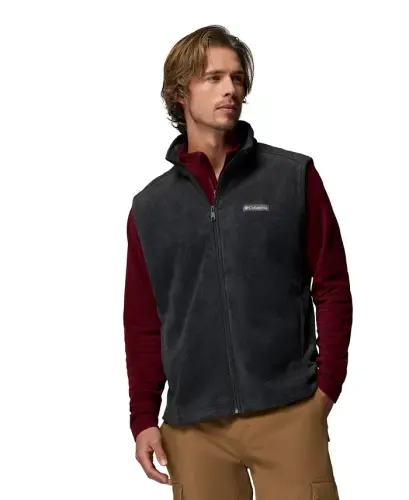 Men's Steens Mountain Fleece Vest-Charcoal Heather 