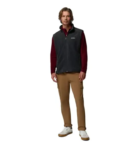 Men's Steens Mountain Fleece Vest-Charcoal Heather - COLUMBIA (1)